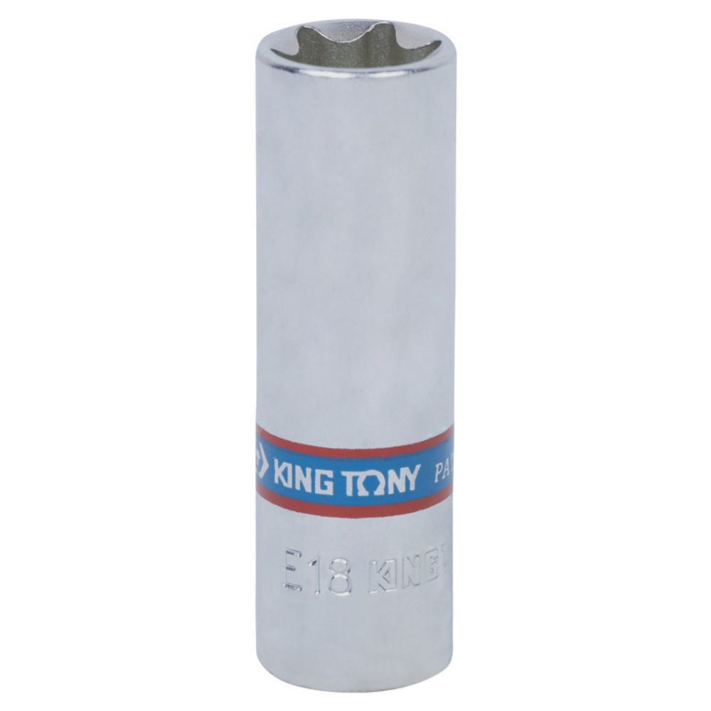 KING TONY (327518M) Головка торцевая глубокая TORX Е-стандарт 3/8", E18