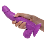 Фиолетовый фаллоимитатор на присоске 7.5 Dildo with Balls - 21,5 см. (Цвет: фиолетовый)