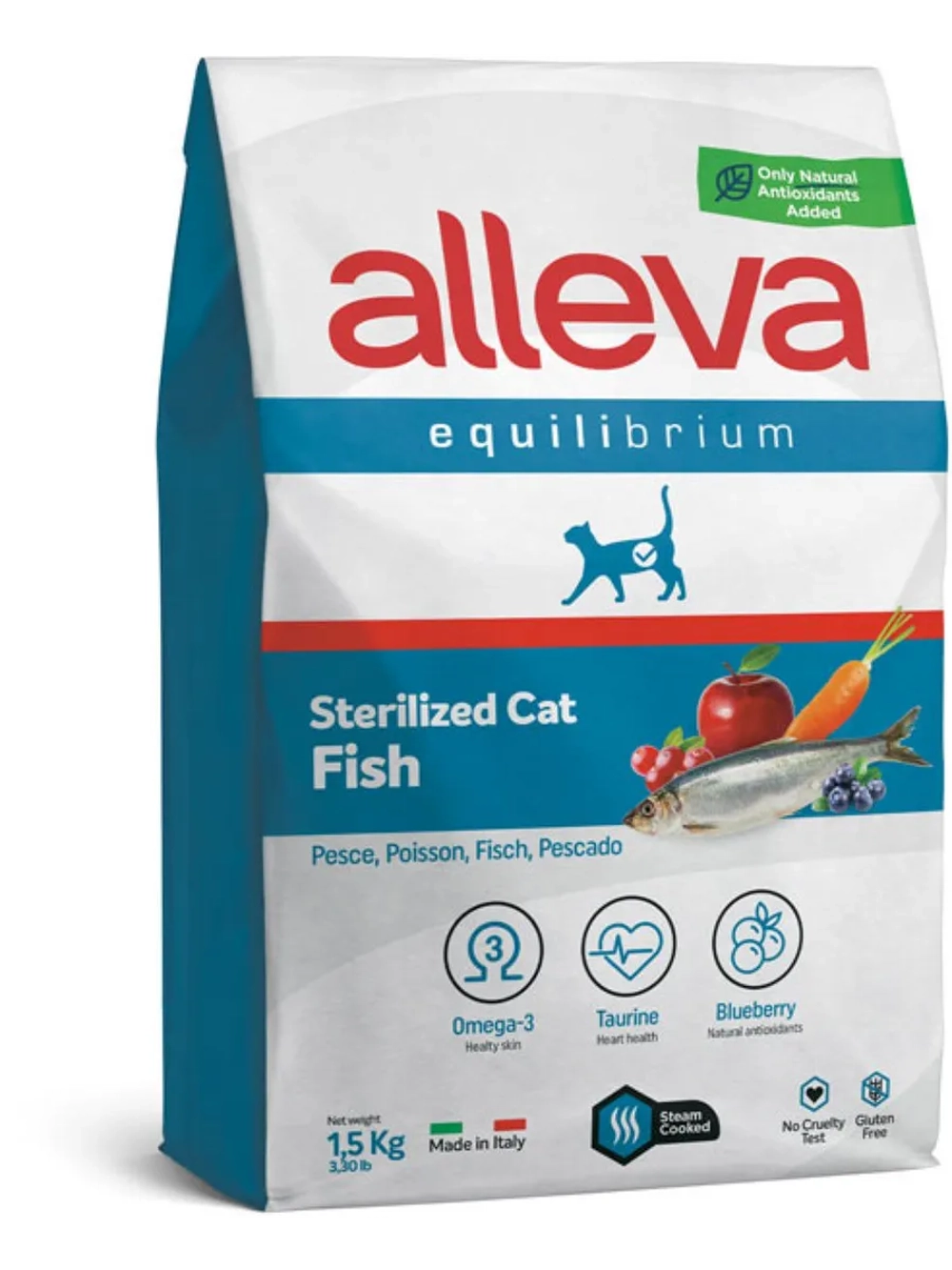 EQUILIBRIUM Sterilized Ком для кошек Рыба 1,5кг