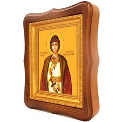 Михаил Феодорович Ярославский благоверный князь. Икона на холсте.