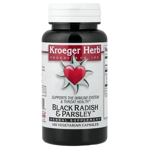 Kroeger Herb Co, Black Radish & Parsley™, 100 вегетарианских капсул