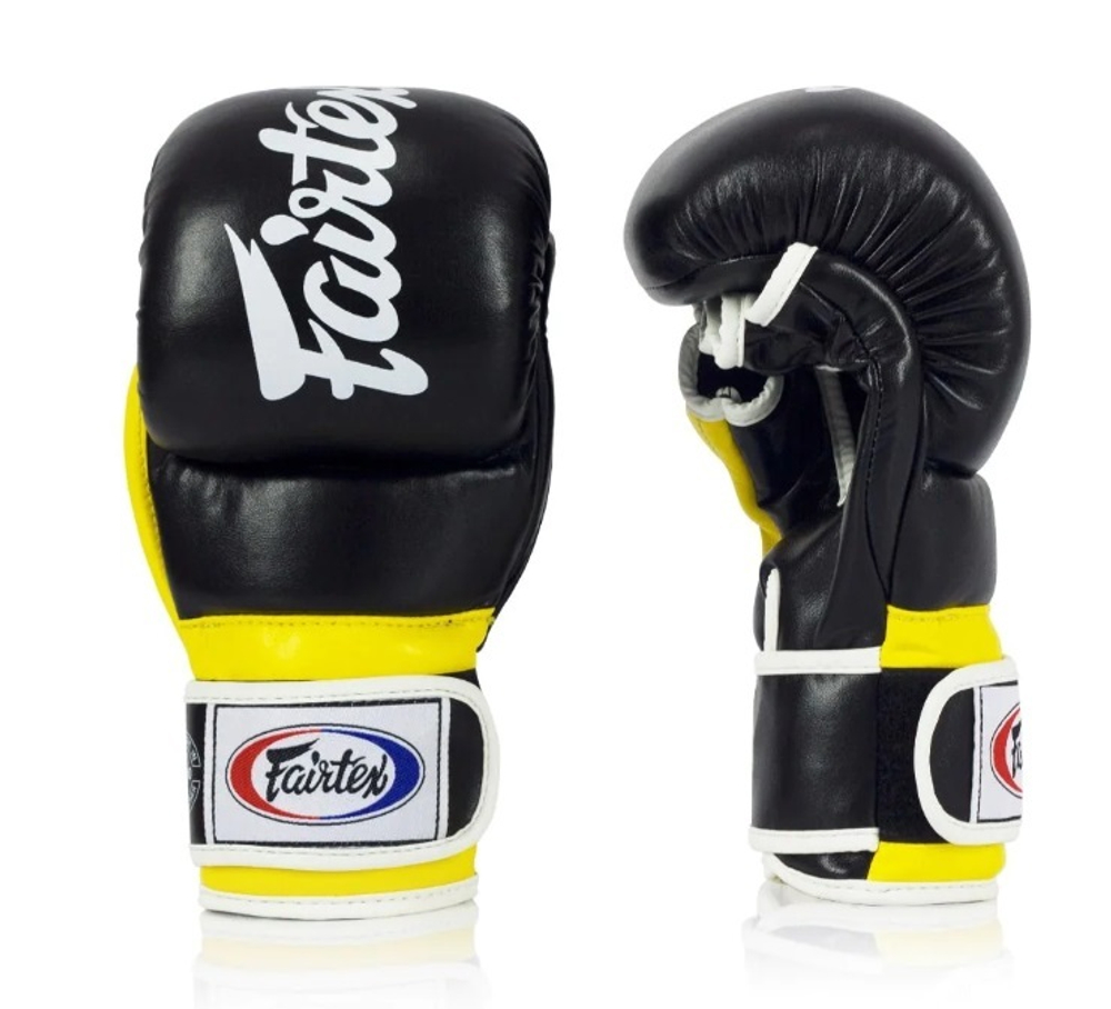 Перчатки MMA Fairtex FGV18 Hybrid Super Sparring Black/Yellow