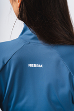 Кофта на молнии Deni x NEBBIA Fitness Zip Tracktop 314 Голубая