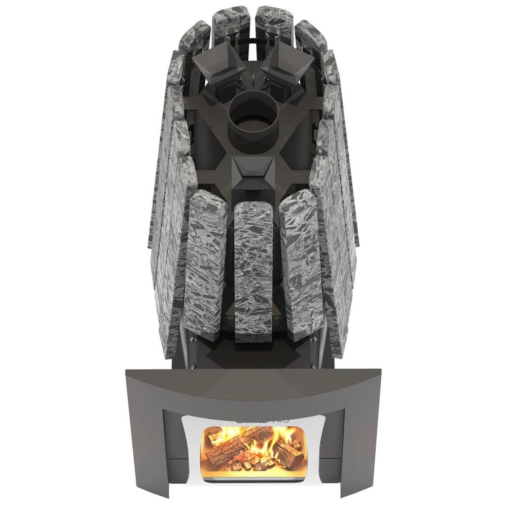 Дровяная банная печь Grill'D Cometa Vega 450 Long Max Stone Pro (Серпентинит)