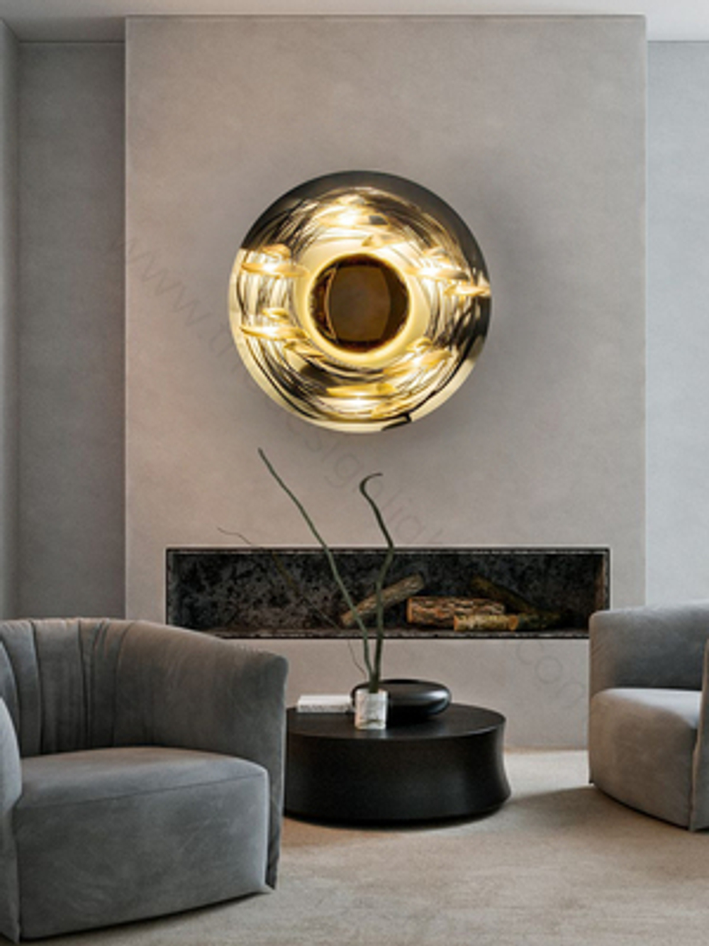 Wall lamp Anodine Circle Light by Paolo Castelli