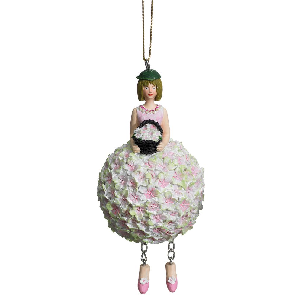 Фигурка декоративная Fiebiger Floristik: Blumenmädchen (цветочная фея) Гортензия l=11 см