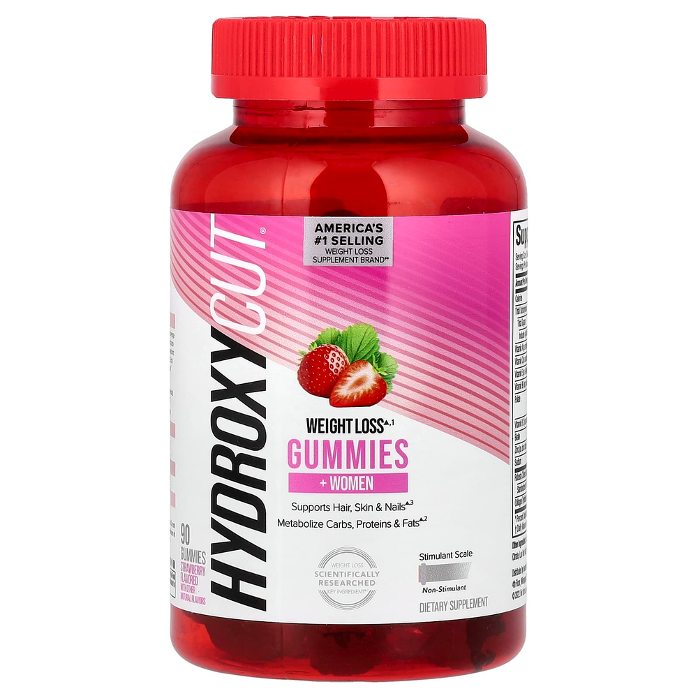 Hydroxycut, жевательные таблетки для снижения веса для женщин, со вкусом клубники, 90 жевательных таблеток