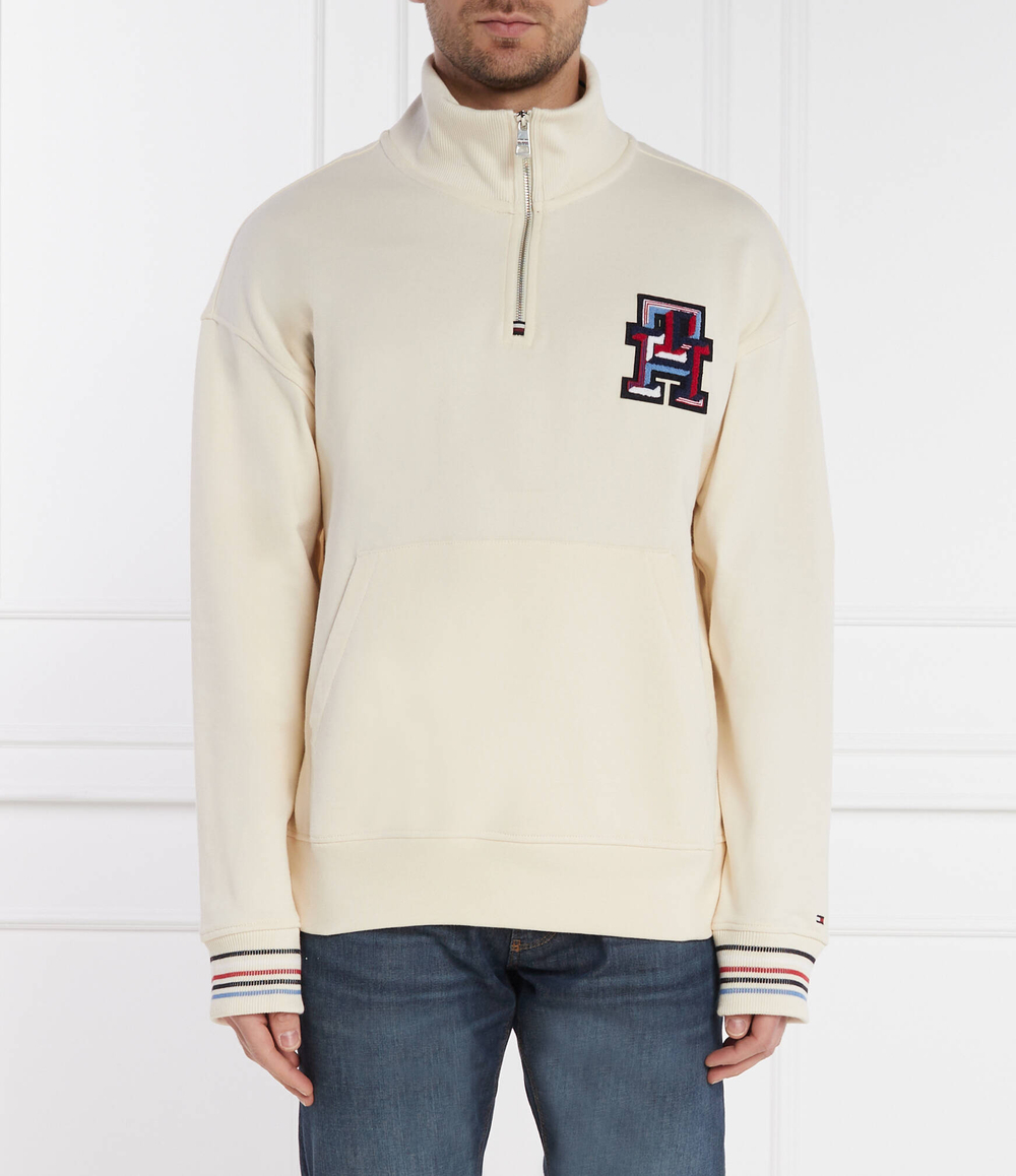 Худи MONOGRAM TIPPED 1/4 ZIP Tommy Hilfiger - экрю(MW0MW34412)