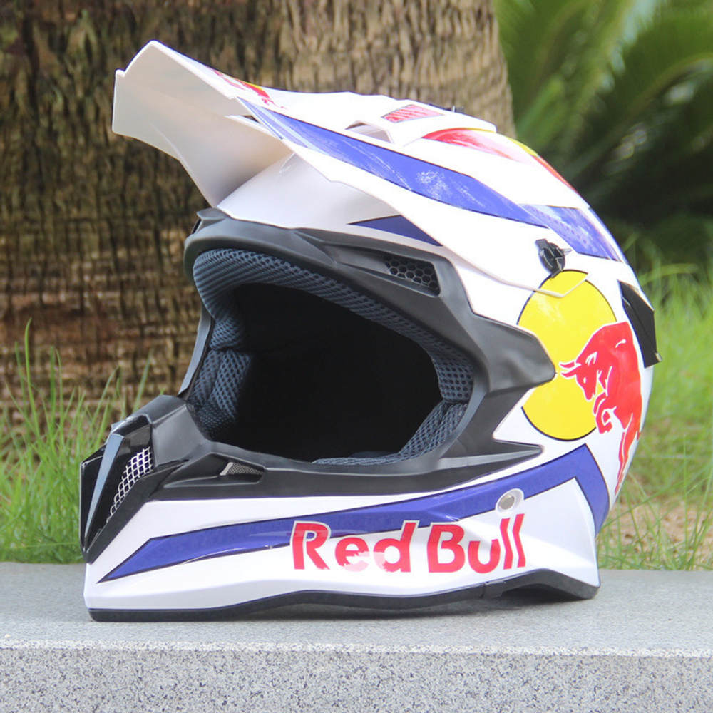 Шлем Red Bull, размер L (59-60), маска с зеркальными линзами в комплекте