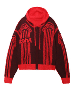 Толстовка С Капюшоном На Молнии Fluffy Column Chenille Reversible Zip Thru Hoodie
