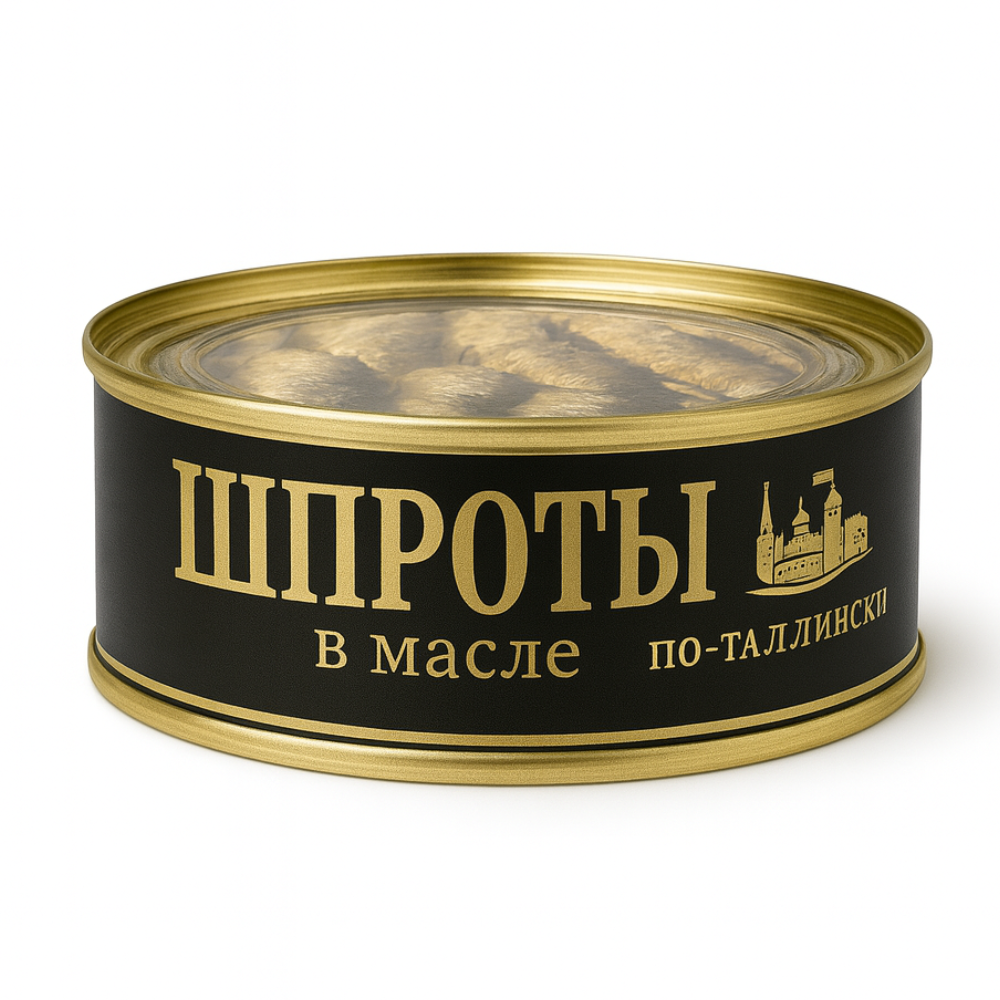 Шпроты в масле по-таллински легковскрываемые 160 гр