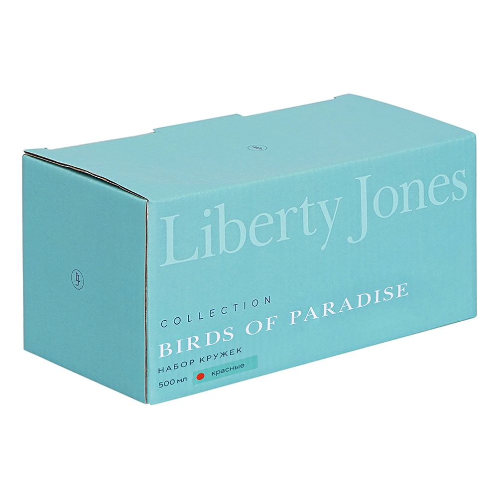 Набор кружек Birds of Paradise, 500 мл, красные, 2 шт.