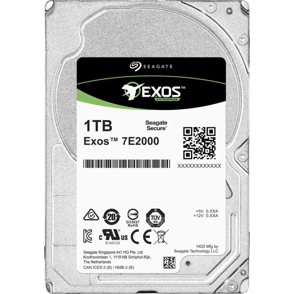 Серверный жесткий диск HDD Seagate Exos 1TB SATA 7.2K 2.5" ST1000NX0423