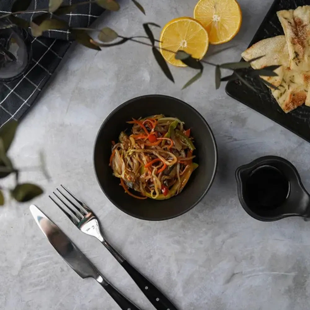Салатник 300 мл d 13 см h6 см емкость для закусок Black Raw Wood P.L. Proff Cuisine [6]