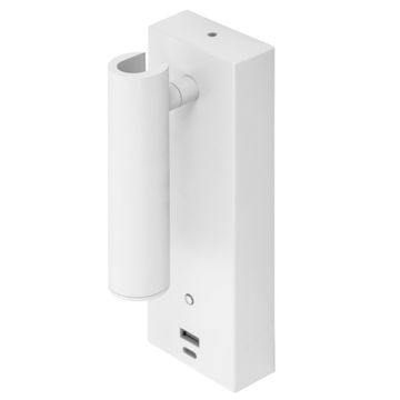 Светильник с разъёмами USB и Type-C 3W 3000K CL704430 белый Декарт Citilux