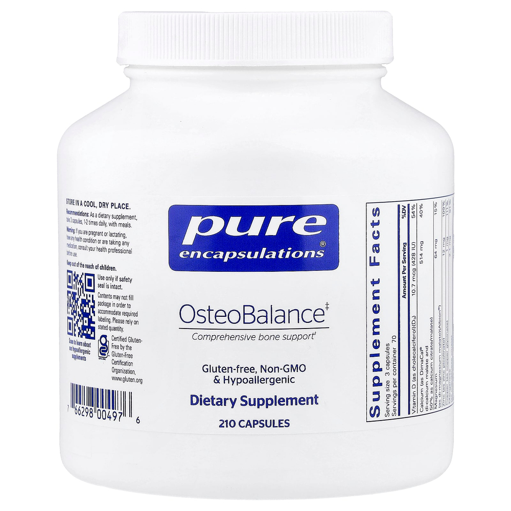 Pure Encapsulations, OsteoBalance, 210 капсул