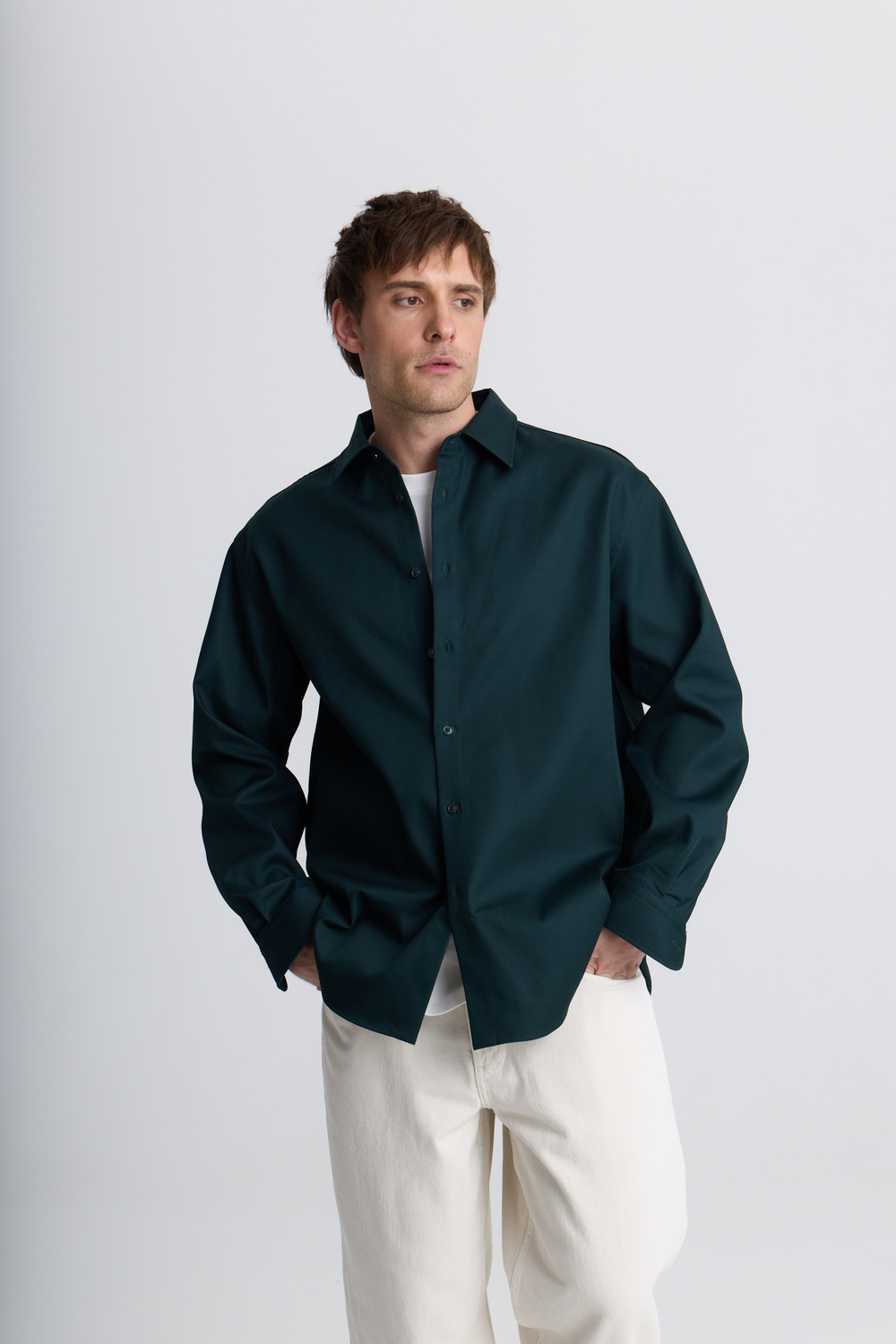 Рубашка из хлопка | dark green