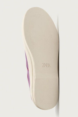 ZARA - FRUIT OF THE LOOM™ КЕДЫ ИЗ ТКАНИ, СИРЕНЕВЫЙ