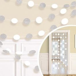 Гирлянда Круги White блеск 2,1м 6шт