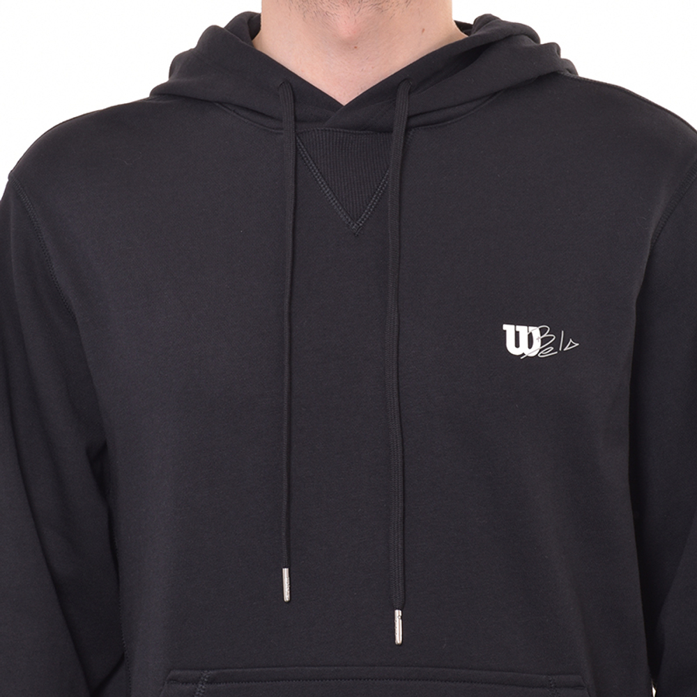 Мужская теннисная кофта Wilson Triblend Hoodie - черный