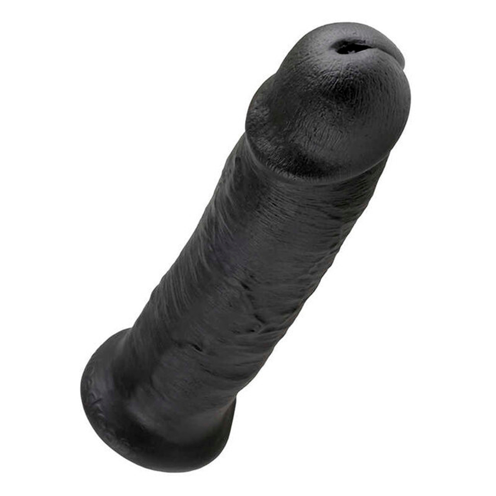 Фаллоимитатор на присоске King Cock 10" Cock, черный (Цвет: черный)