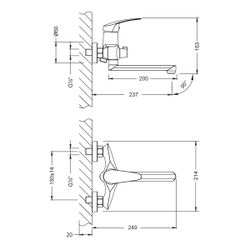 Смеситель Lemark Linara LM0417C универсальный