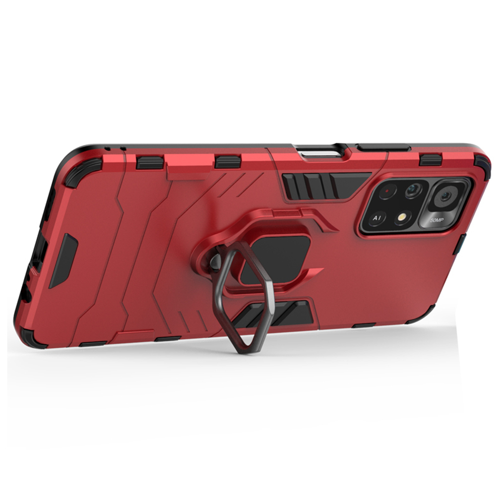 Противоударный чехол с кольцом Panther Case для Xiaomi Poco M4 Pro 5G