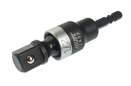 Адаптер 1/4"х1/2" (6.35мм) карданный под шуруповерт JTC
