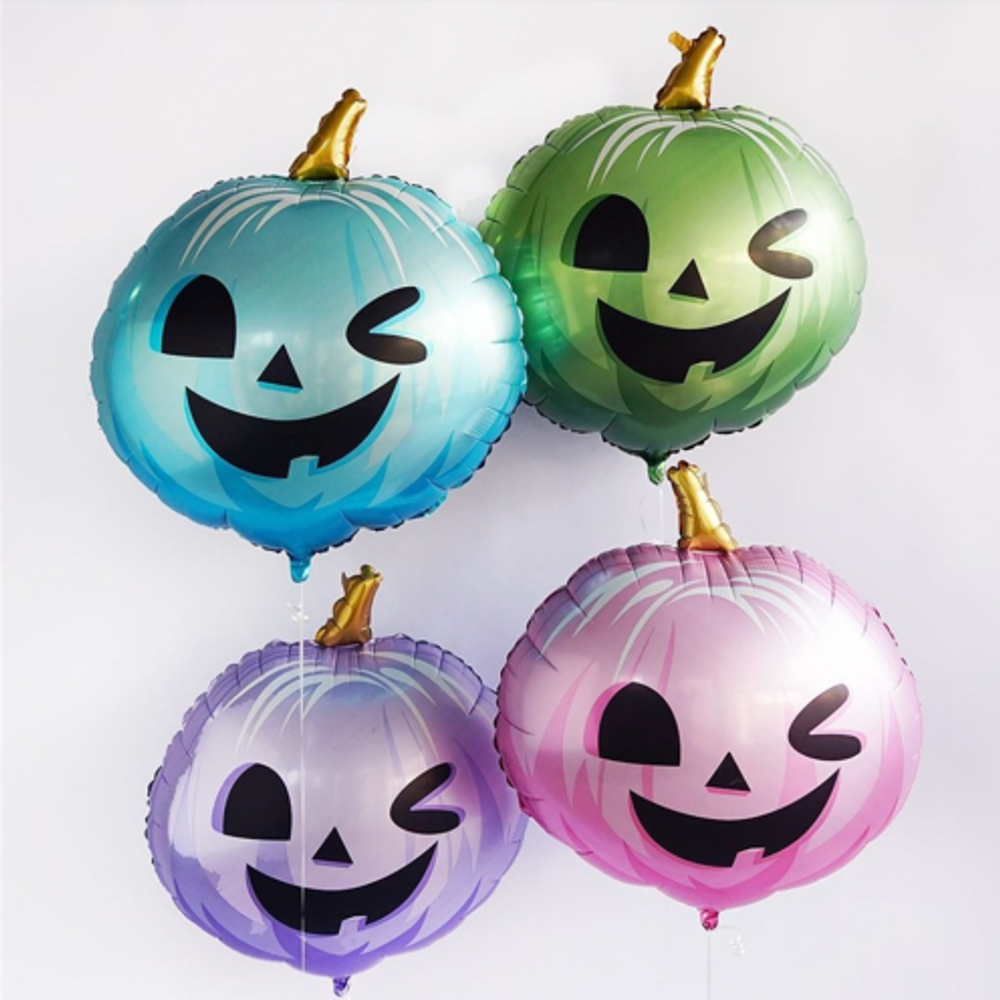 G Шар-фигура, фольга, "Хэллоуин. Тыква сиреневая" 29"/74 см (БГ-25)  Изображение4