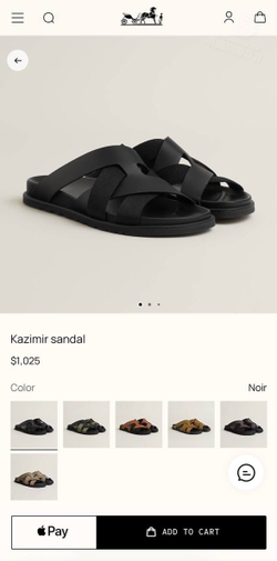 Шлепанцы Hermes Kazimir