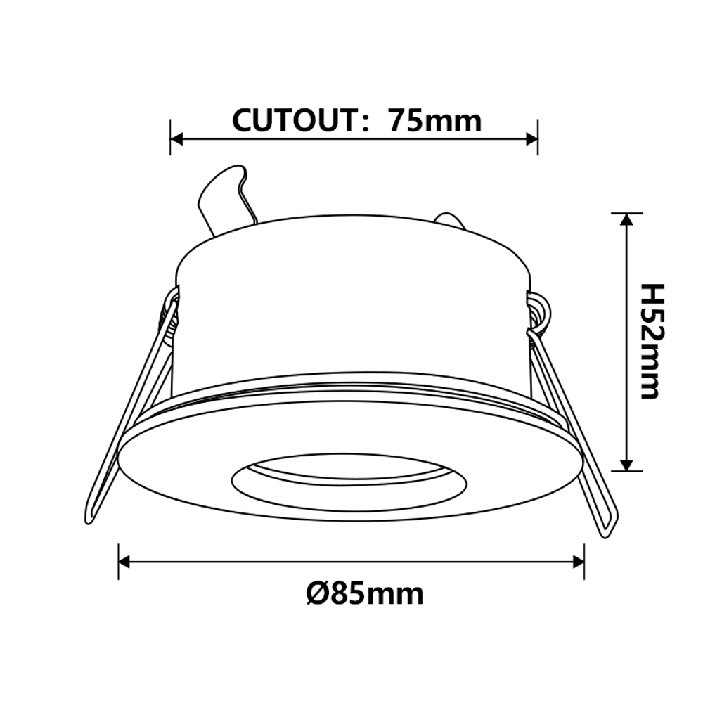 Светильник встраиваемый CLT 045C1 WH IP44