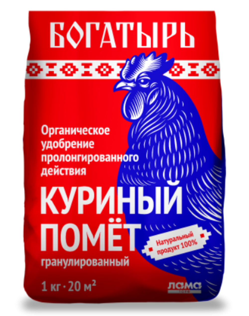 Куриный помет гранулированный Богатырь 1 кг