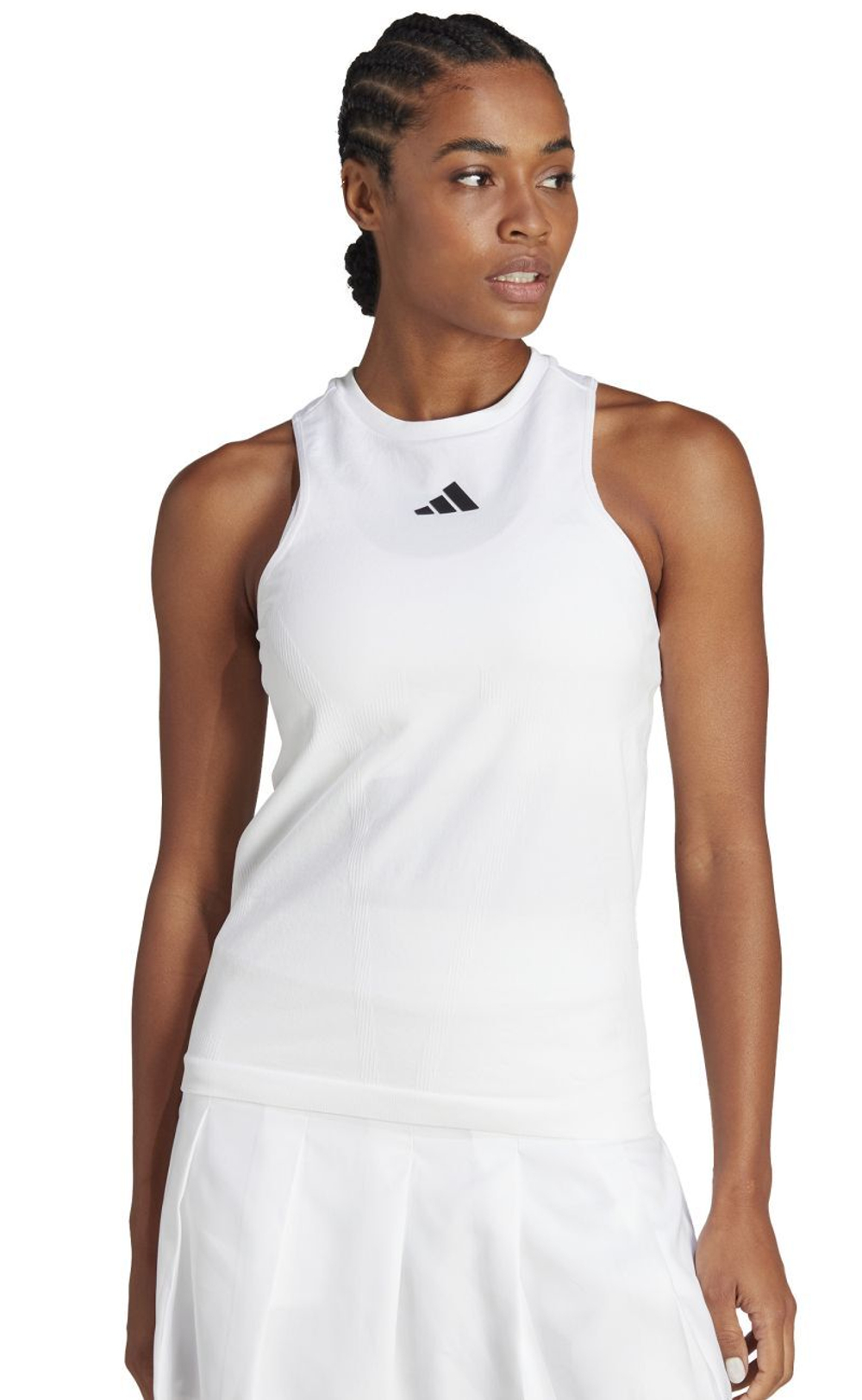 Женский топ теннисный Adidas Y-Tank Pro - white