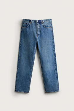 ZARA ДЖИНСЫ STRAIGHT LEG, ВЫЦВЕТШИЙ СИНИЙ