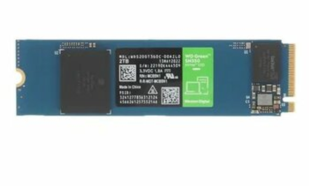 SSD WESTERN DIGITAL WD Green SN350, 2 ТБ, M.2, PCIe, NVMe, WDS200T3G0C