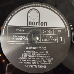 Винтажная виниловая пластинка LP The Pretty Things Midnight To Six (USA 2000)