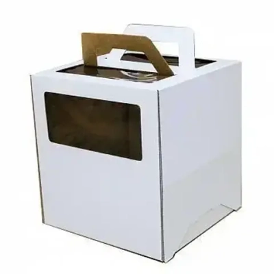 Коробка для торта с ручками 26*26*20 см (25 шт)