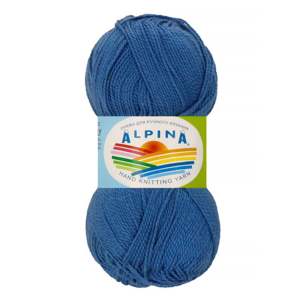 Пряжа Alpina Holly / уп.10 мот. по 50г, 200м, 322 синий