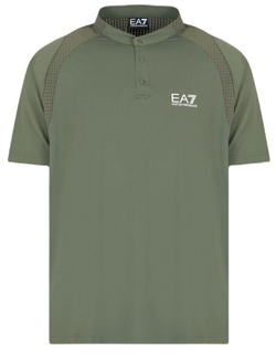 Мужское теннисное поло EA7 Man Jersey - зеленый