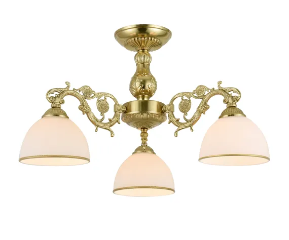 Люстра потолочная Rilon 74406/3C COPPER, 3×40 Вт, латунная