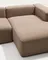 Угловой пятиместный диван Blok из коричневой синели с правым сиденьем, 320 x 255 см