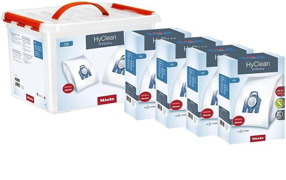 16 мешков для пыли и 4 фильтра Miele HyClean 3D Efficiency GN CareBox