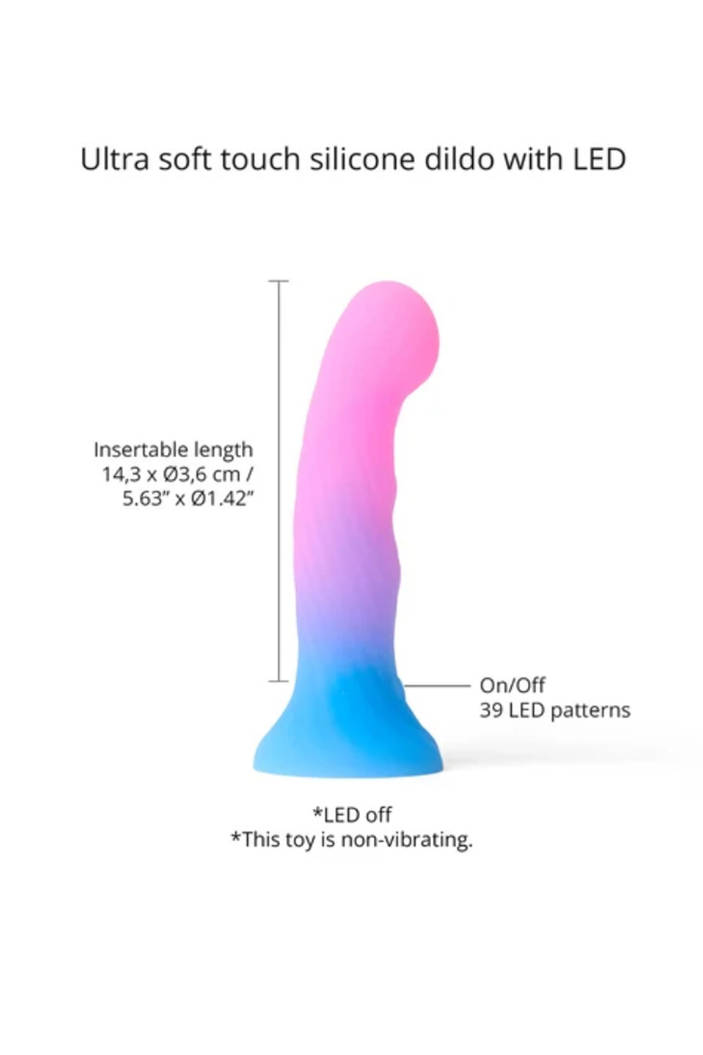 Love to love Dildo LED Candy Loop - Фаллоимитатор с подсветкой