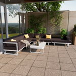 Лаунж зона угловая Ideal Patio ТЕСОРА антрацит - белый каркас