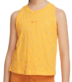 Футболка для девочки теннисная Nike Dri-Fit One Tank - vivid orange/safety orange