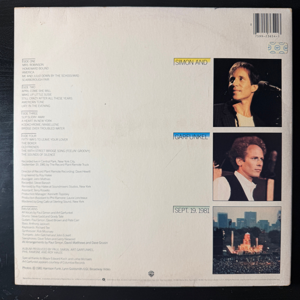 Simon & Garfunkel ‎– The Concert In Central Park 2LP (США 1982г.)