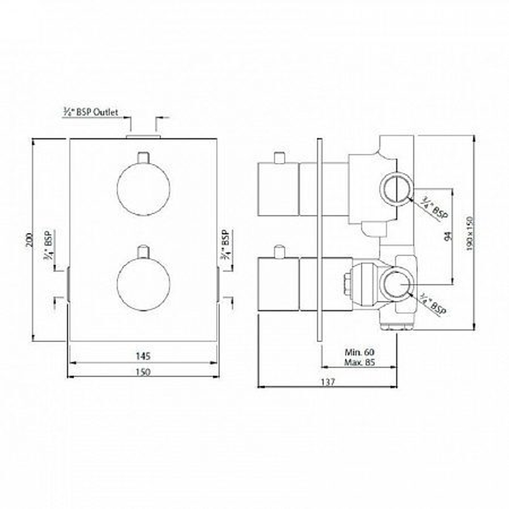 Термостат на 3 потребителя FLR-CHR-5693