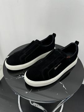 Слипоны черные от Santoni BP5-518231
