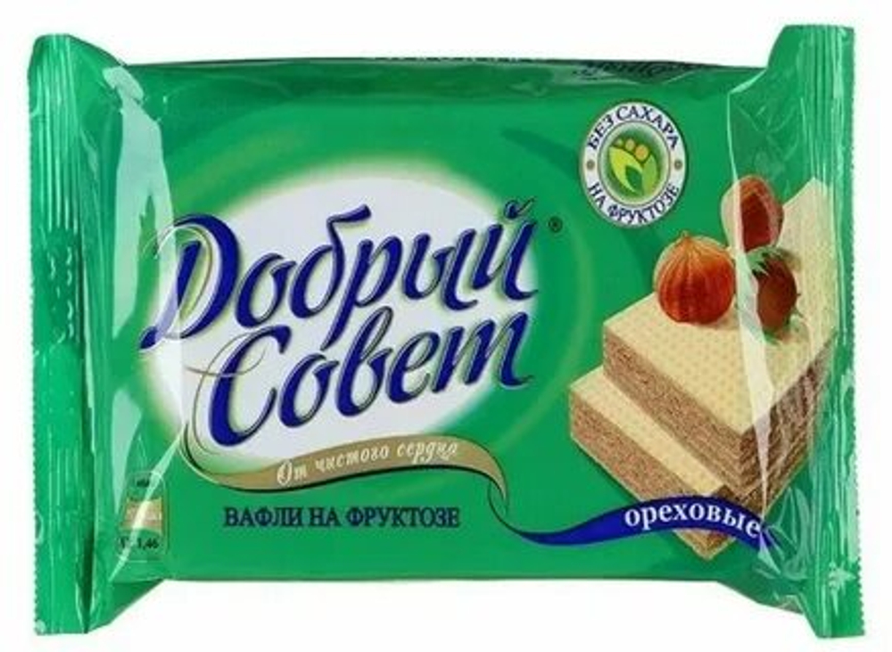 ШТУЧКА ВАФ ВОР ДОБРЫЙ СОВЕТ ОРЕХ.НА ФРУКТОЗЕ 73 ГР*48 АКЦИЯ