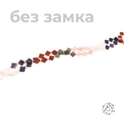 Нить бусин микс
